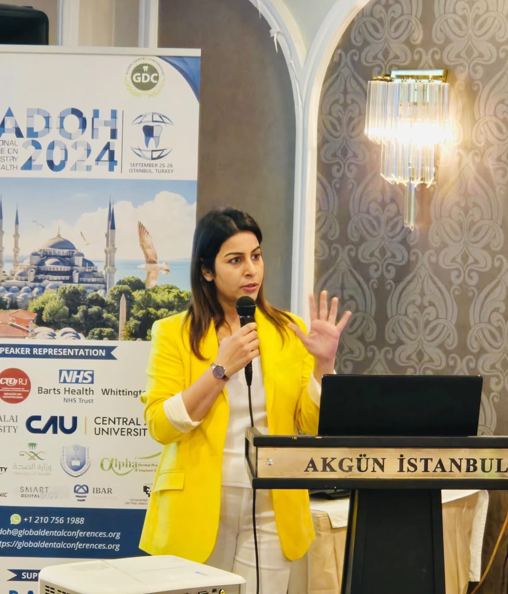 Dr Shveta Setia Thareja speaking at the 12th International Conference on Advanced Dentistry and Oral Health, Istanbul
