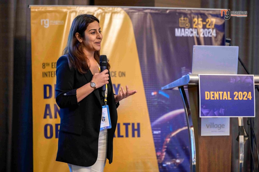 Dr Shveta Setia Thareja presenting at the International Conference on Dentistry and Oral Health